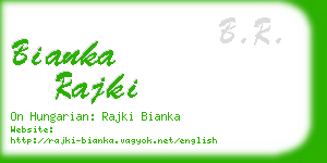 bianka rajki business card